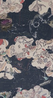 【受注商品】Rumi Rockキモノ「江戸天文学」ベージュ　[A1777]