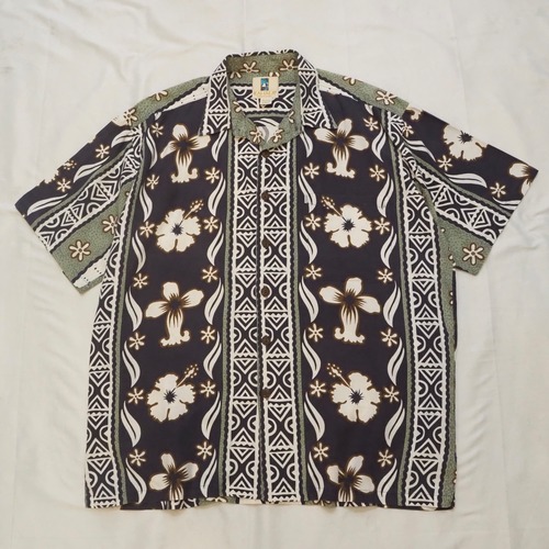 90’s Hawaiian Shirt Size L "Cotton Linen”