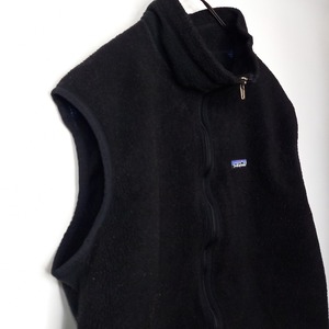 90s　アメリカ製　パタゴニア　廃盤　レトロX　フリースベスト　PEF　ブラック　黒　L