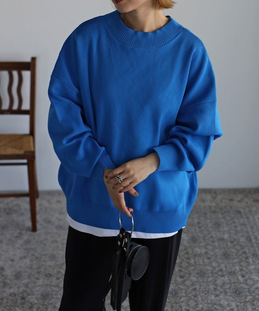 翌日発送◆スウェットライクニットプルオーバー【t-10853】.