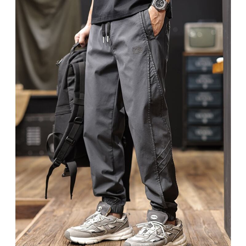 ウエストゴムカジュアルテーパードパンツ 4XLまで対応 A19135