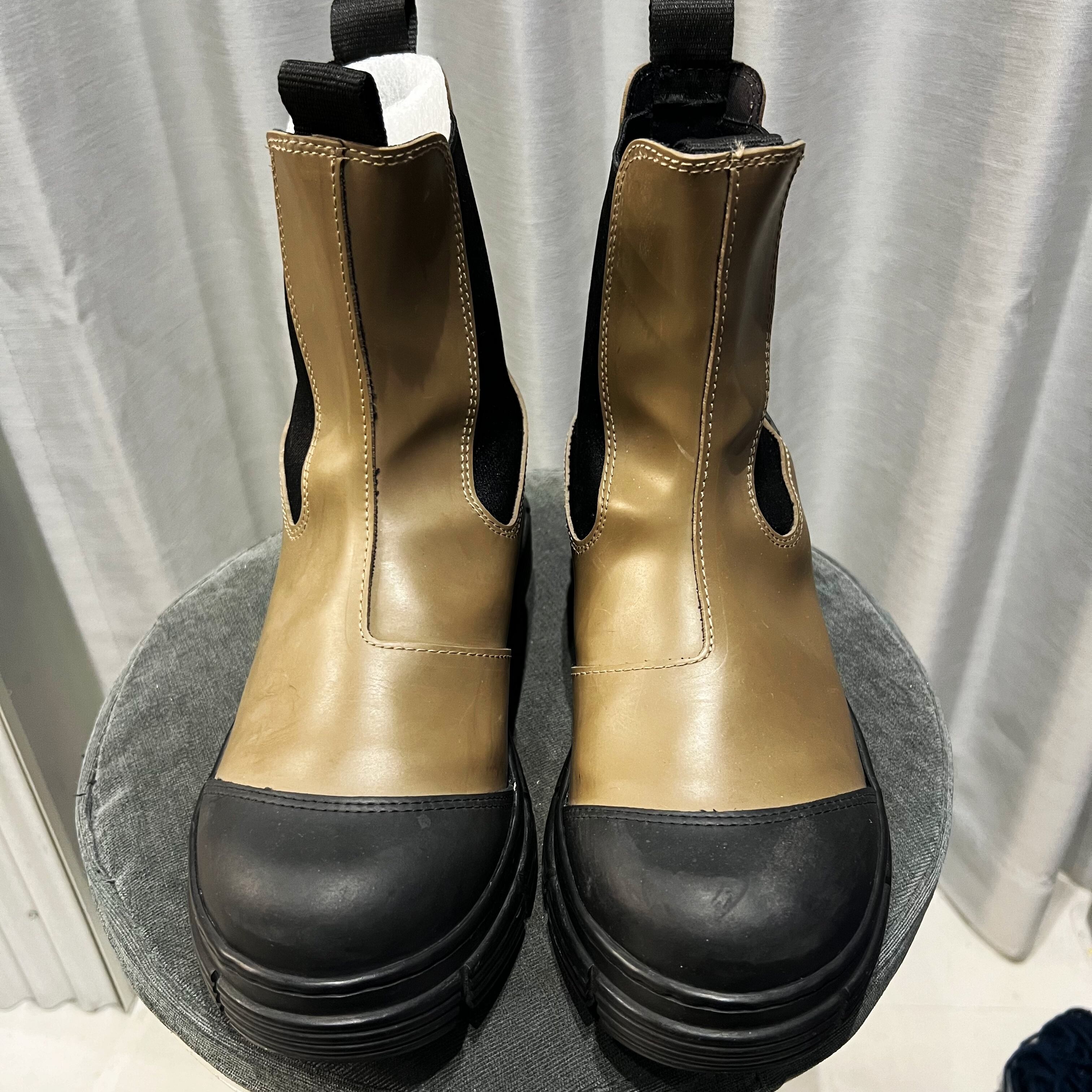GANNI ガニー チェルシー ラバー アンクルブーツ SIZE 37 箱付き 【中 