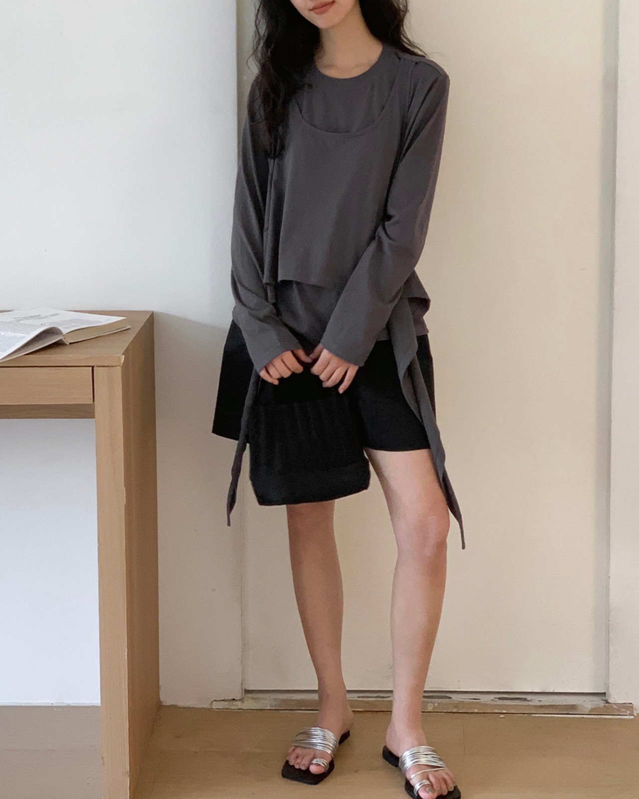 レイヤードドレープロングスリーブ  2color A0435 - 13