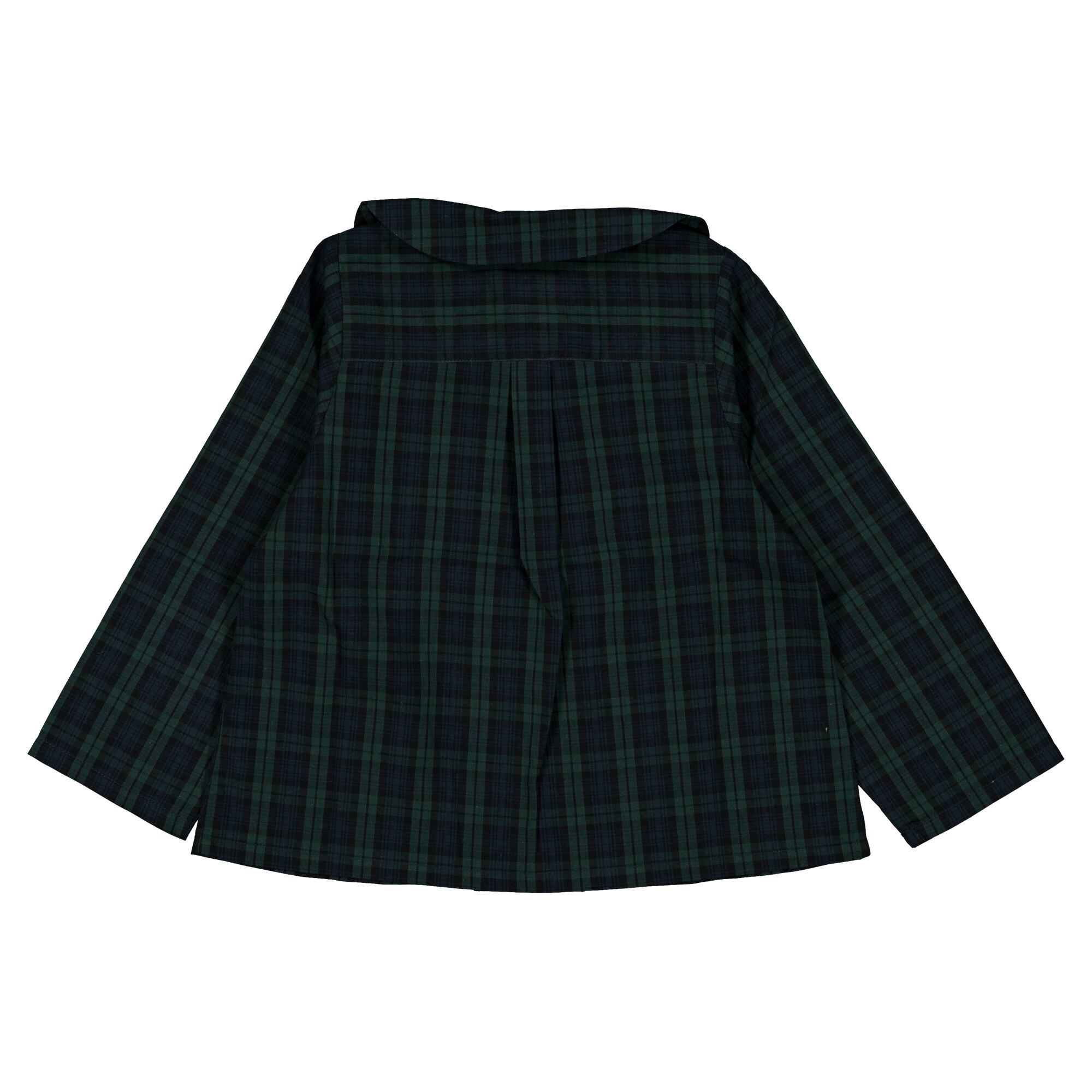 【予約/送料無料】Blouse CONVENTION - tartan green&blue / Maison Marelle