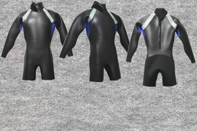 黒ウェットスーツLMサイズチャックなし新タイプ セミドライウェット
