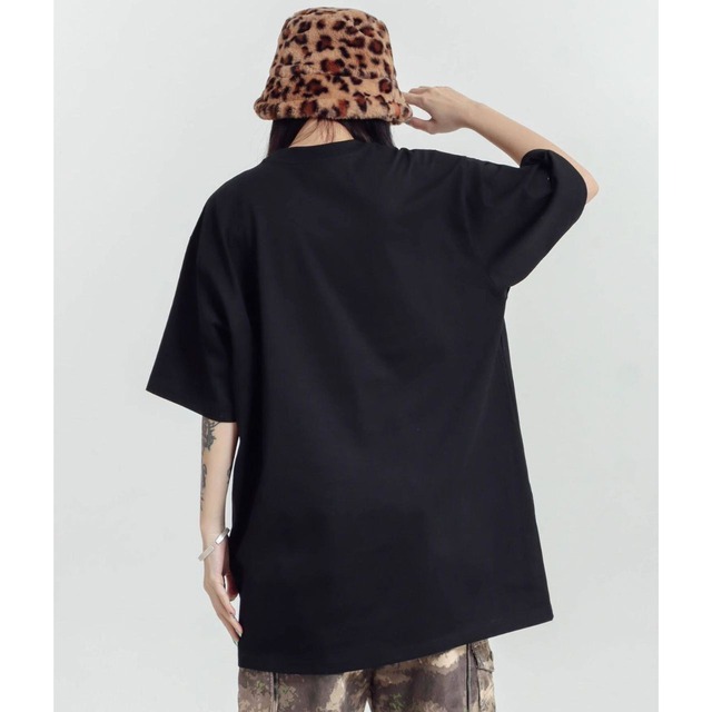 ロゴプリントモチーフハーフスリーブオーバーTシャツ 3col   R01955