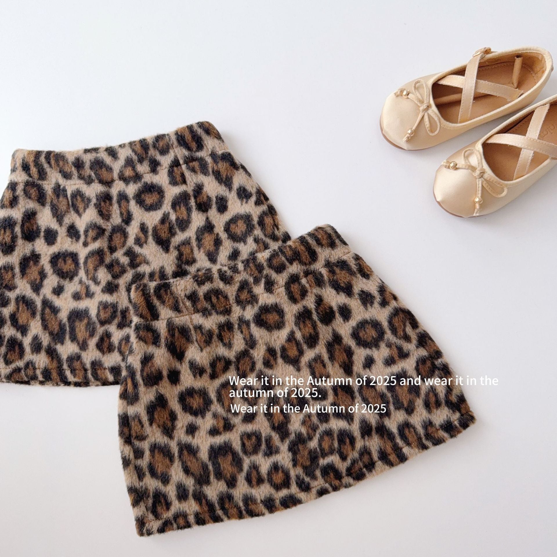 インパン付きレオパードミニスカート