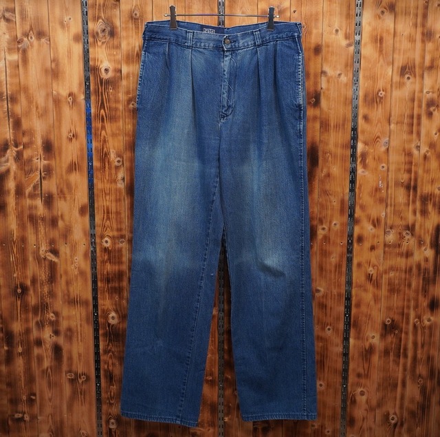 90s カナダ製 Polo Ralph Lauren デニムチノ チノパン W34/ラルフローレン polo chino