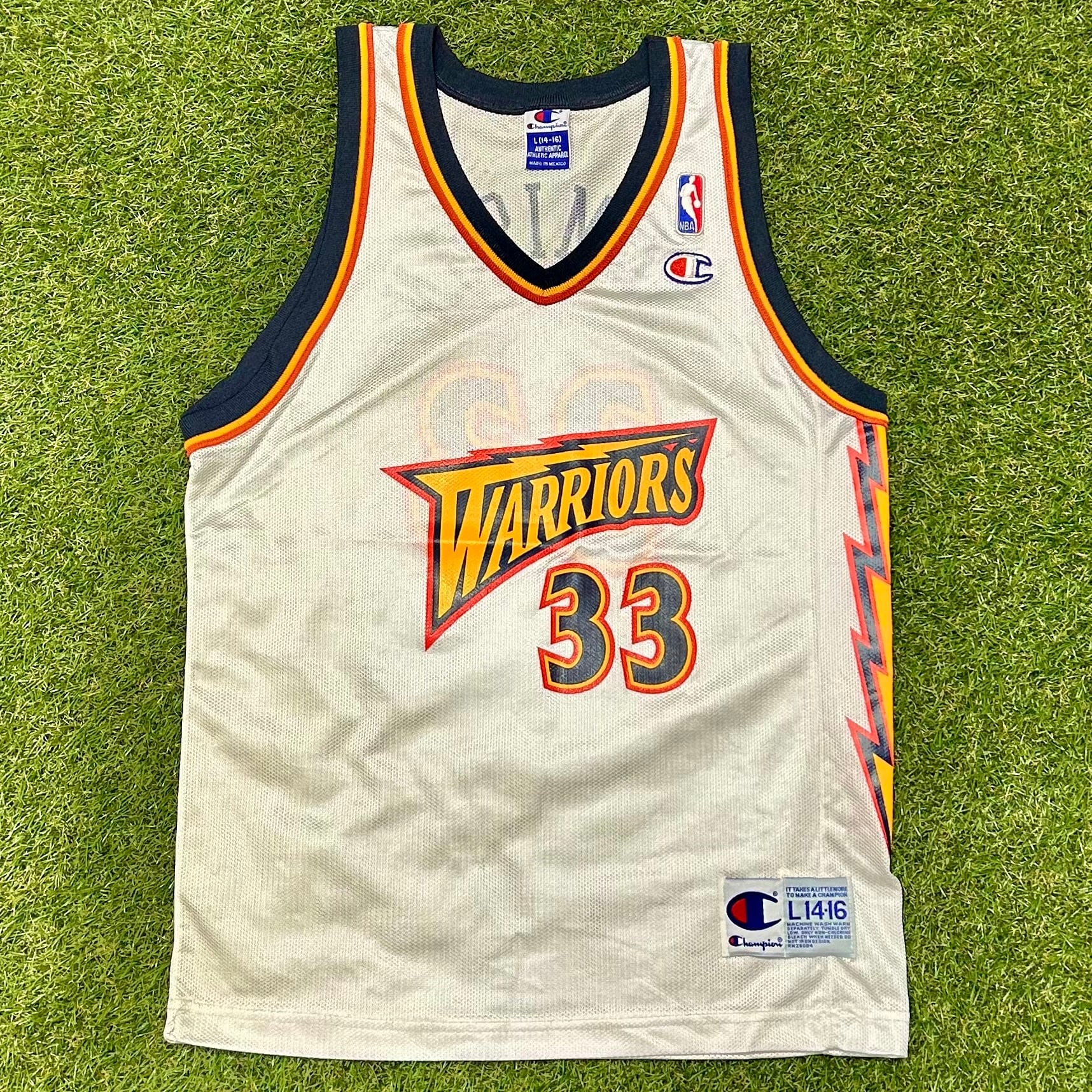 激レア！ NBA アントワン・ジェイミソン ウォリアーズ ユニフォーム 90-00s NBA Golden State Warriors No.33 Antawn Jamison Game Shirt