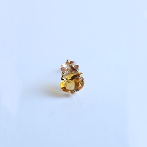 <予約商品＞Muse 2 Stones Single Petit Earring