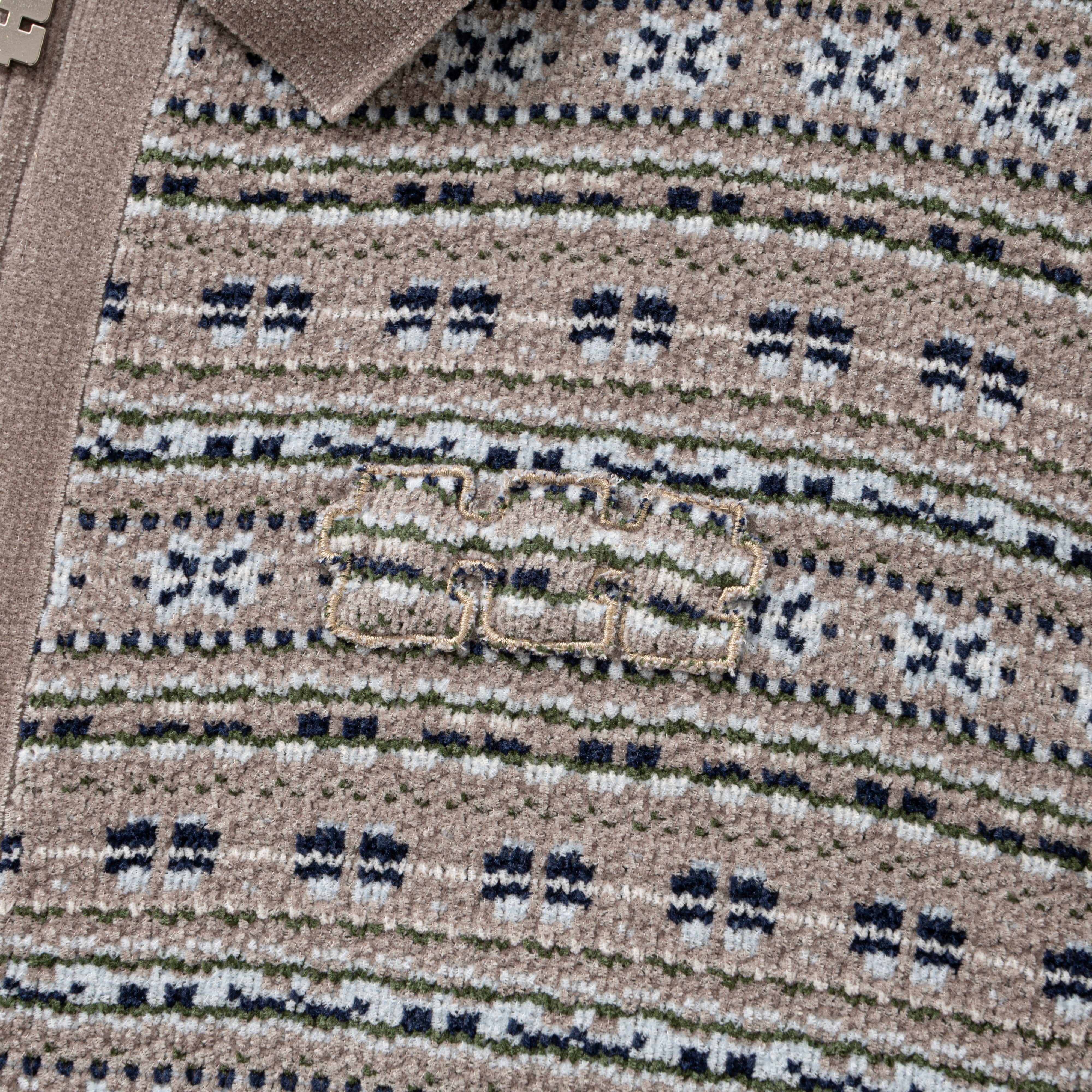 Zip up knit polo shirt（GREIGE） | TTTMSW