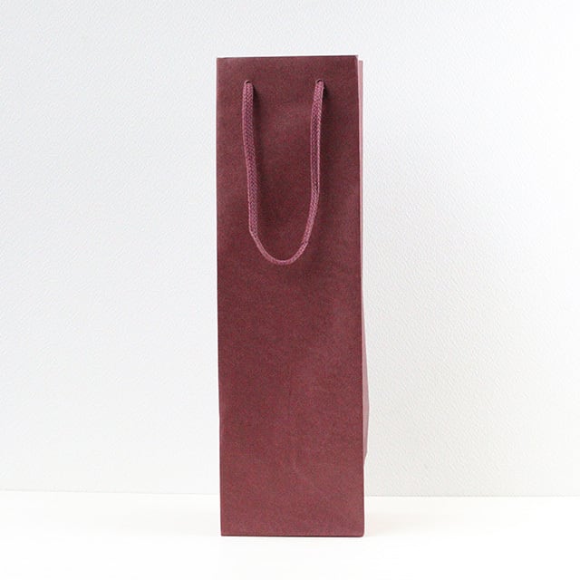 ワイン用手提げ袋 1本用(ワインカラー)丸紐