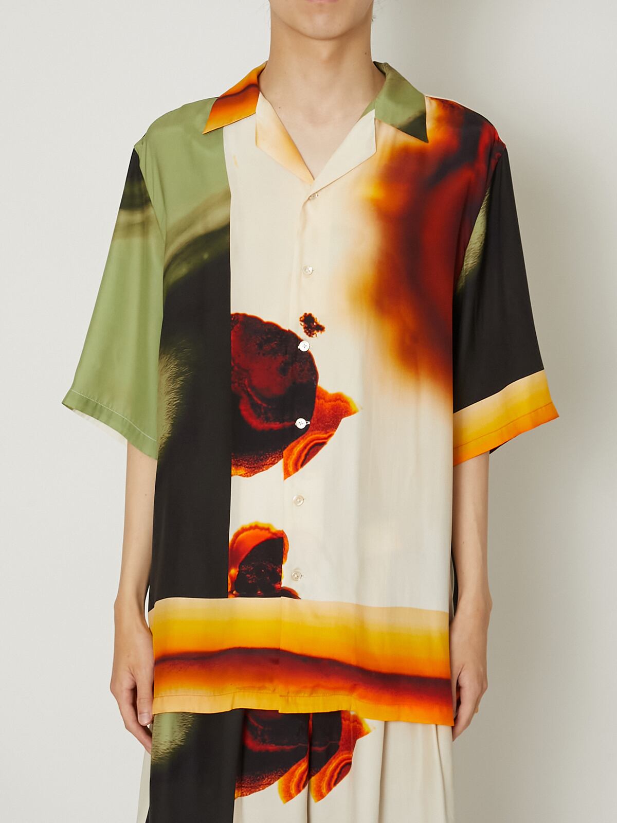 24SS】TAAKK SILK OPEN COLLAR SHIRT (ORANGE) TA24SS-SH035 | IAAAM
