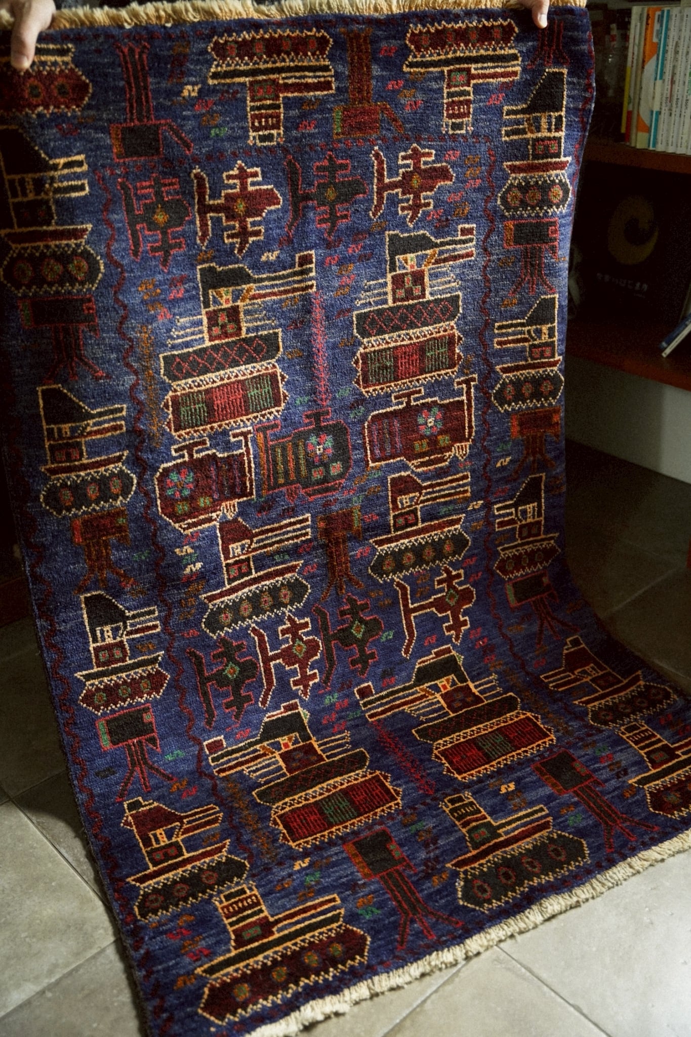 1976-Vintage Baluch War rug