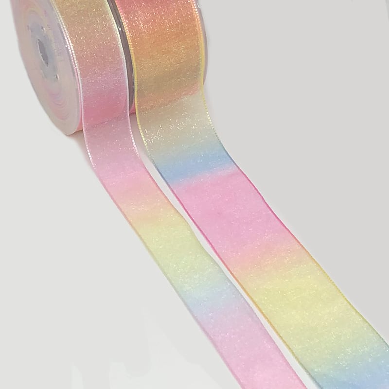 25mm幅 40mm幅 2m ラメレインボー グラデーションリボン 2mセット リボンとデコパーツの販売 ハンドメイド資材の卸売専門店 Milkyribbon 25mm幅 40mm幅 2m ラメレインボー グラデーションリボン 2mセット リボンとデコパーツの販売 ハンドメイド資材の卸売専門店 Milkyribbon