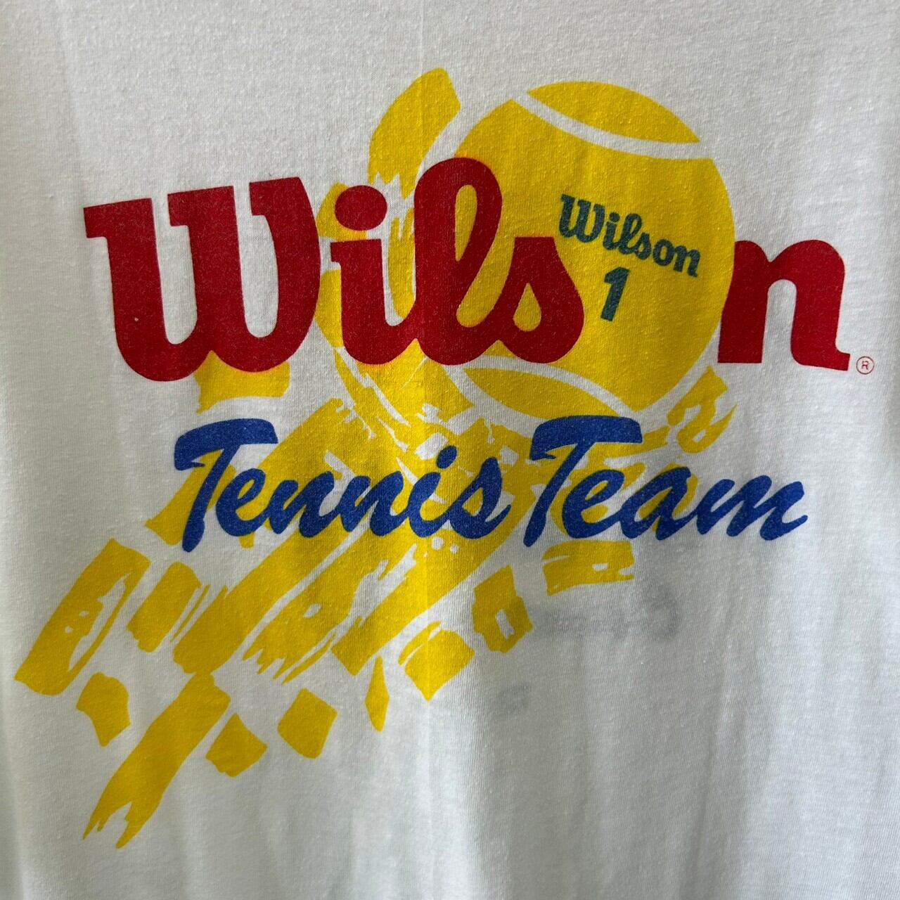 80s USA製 ウィルソン テニス スポーツ系 デザインプリント 半袖T