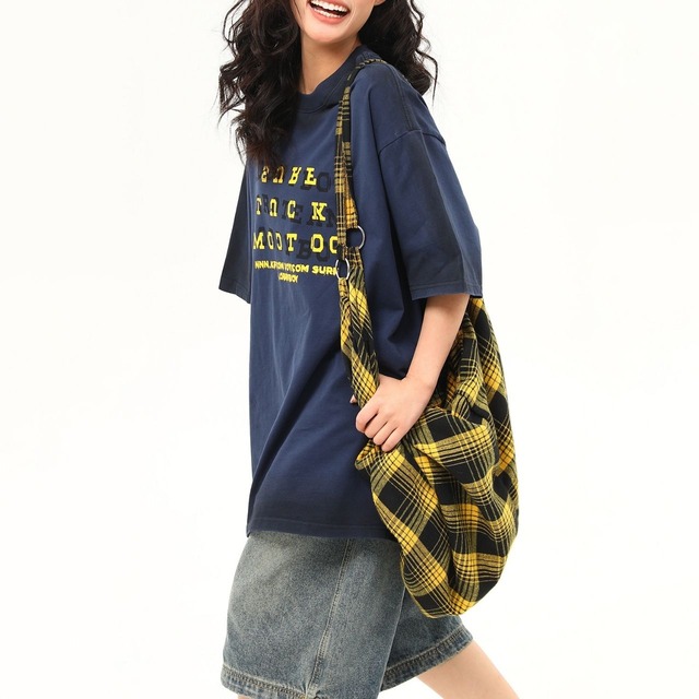 ロゴブロックグラデーションルーズTシャツ 3col   R00529