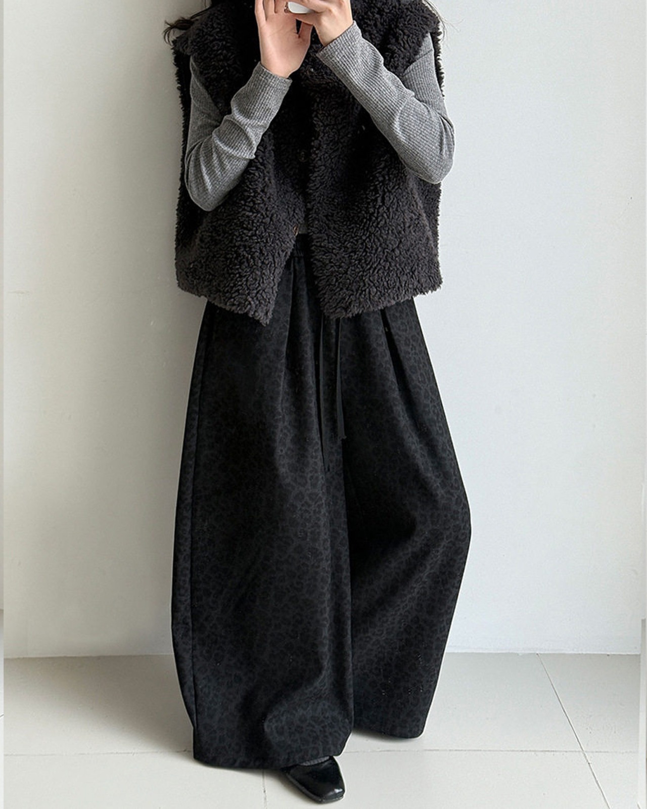 ドローストリングワイドレッグパンツ A0796 - 4