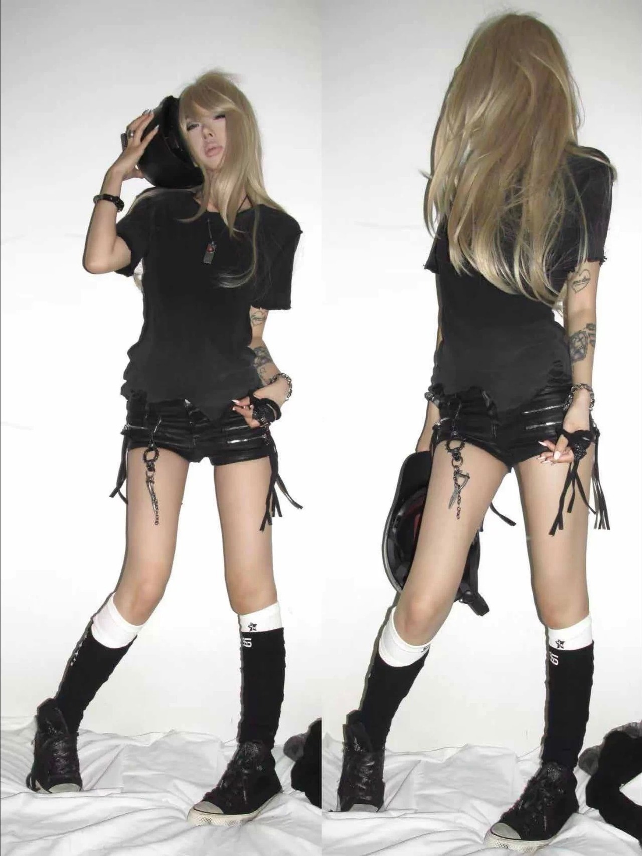 【CinderVein】Distressed Washed T-Shirt