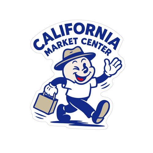 457　Marty　マーティー　　"California Market Center"　アメリカンステッカー　スーツケース　シール