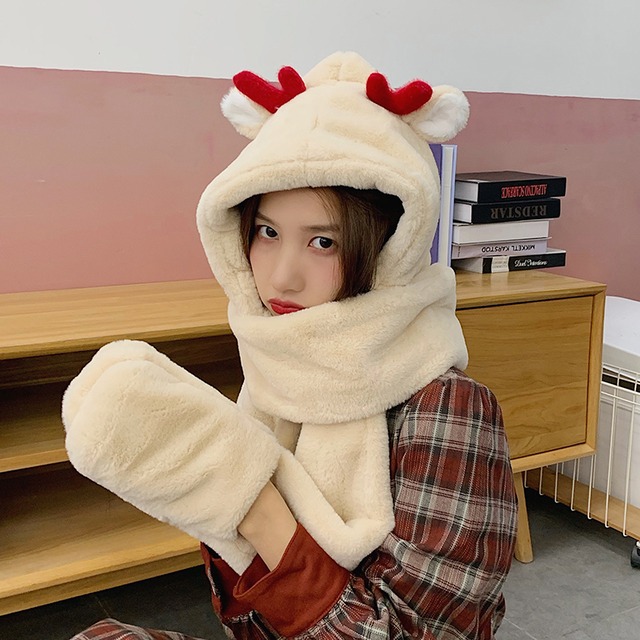 ウィンタースカーフ オータムフード 帽子 大人ガーリー スウィート キュート カジュアル 秋物 冬物 ブラック・アイド・ピーズ52078653691