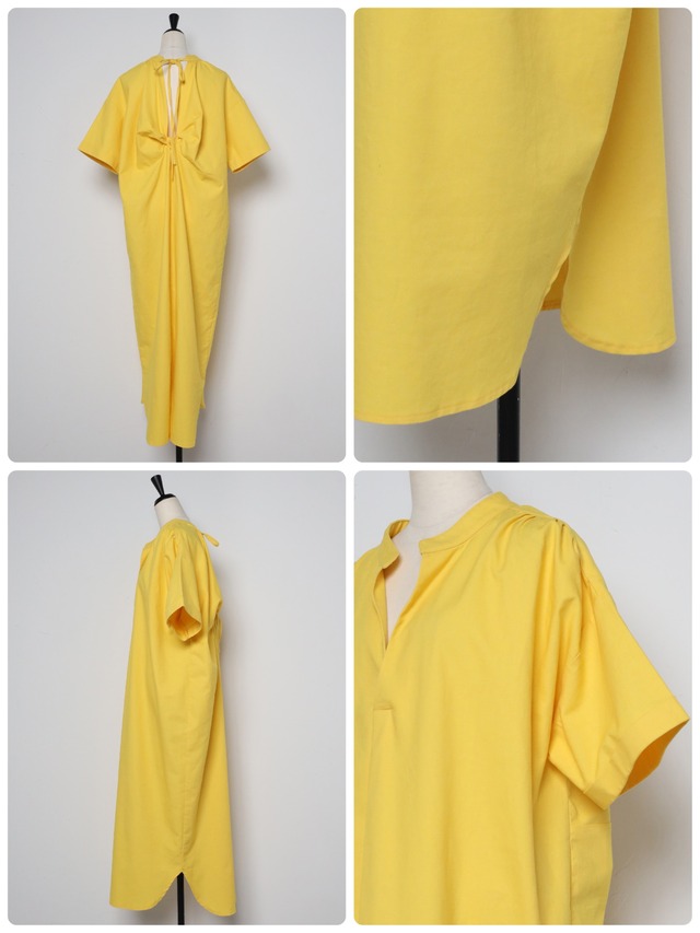 マキシ丈ロングバックデザインワンピ