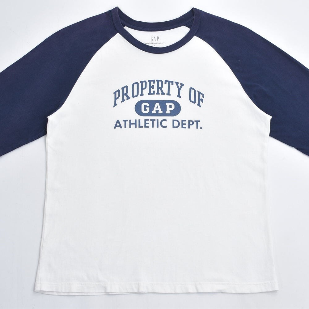 GAP ギャップ ラグランスリーブ ロゴプリント ロングスリーブTシャツ