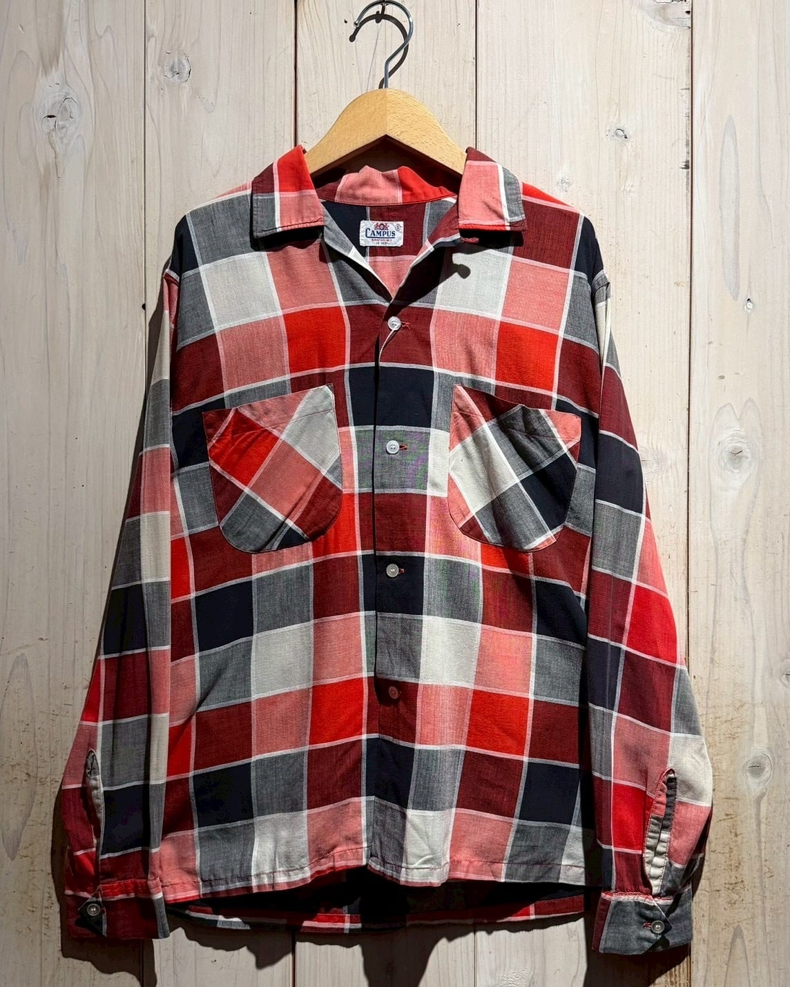 a.k.a.C.a.k.a vintage】50's〜60's “Campus” Vintage L/S Open Collar
