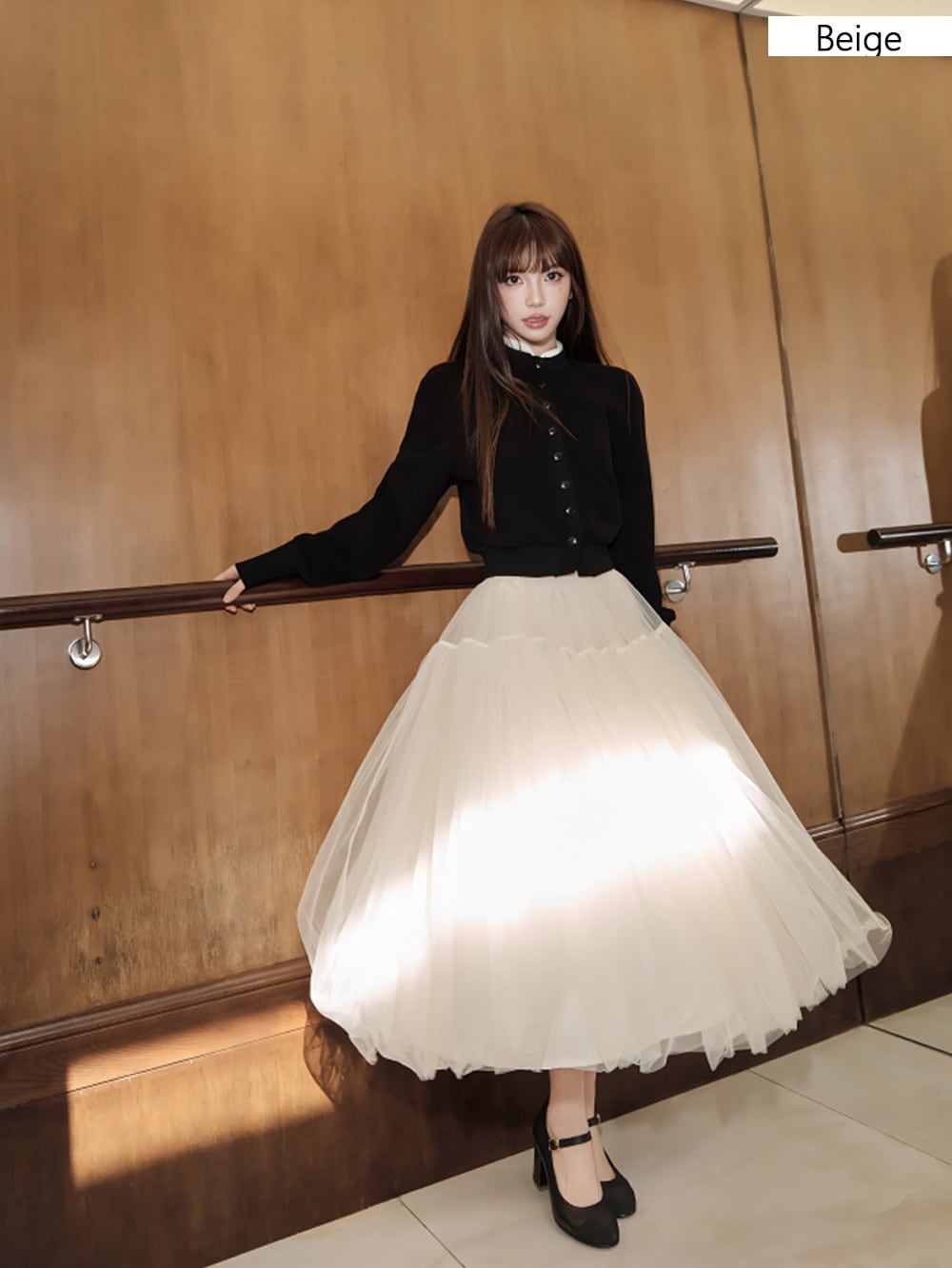 大人可愛い｜ロマンティックボリュームチュールロングスカート