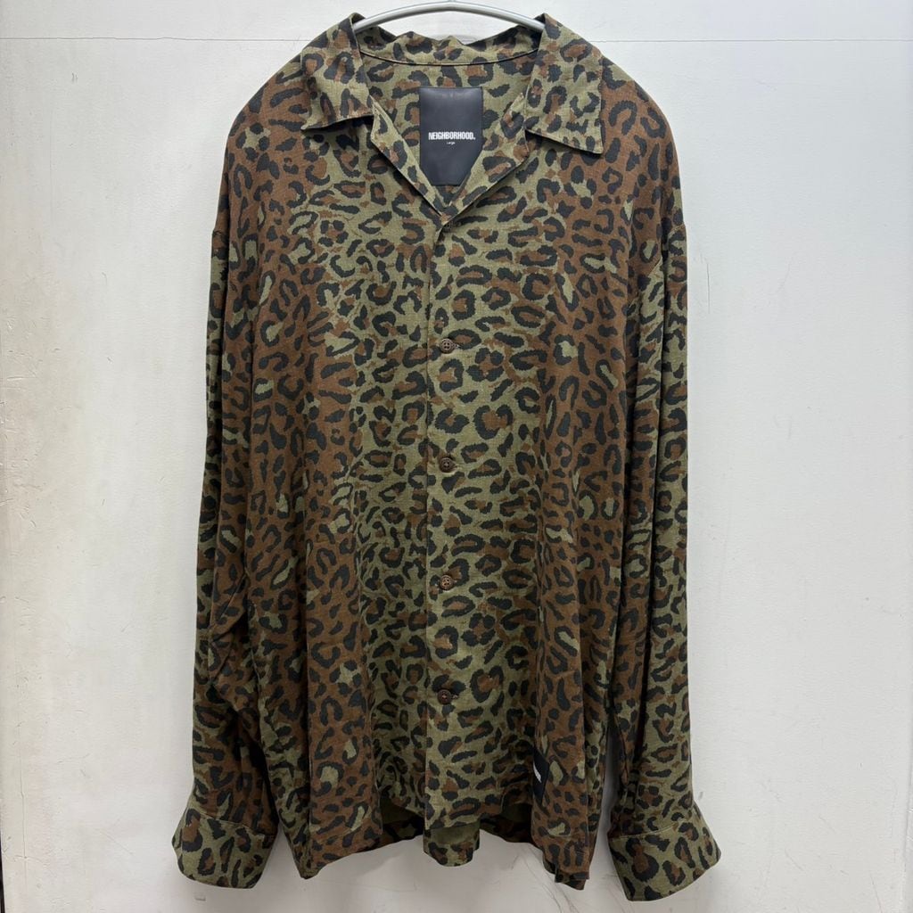 NEIGHBORHOOD ネイバーフッド ALOHA.LEOPARD/RL-SHIRT.LS 長袖アロハ