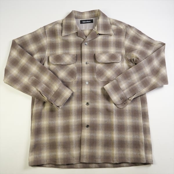 Size【2】 SubCulture サブカルチャー WOOL CHECK SHIRT PURPLE 長袖