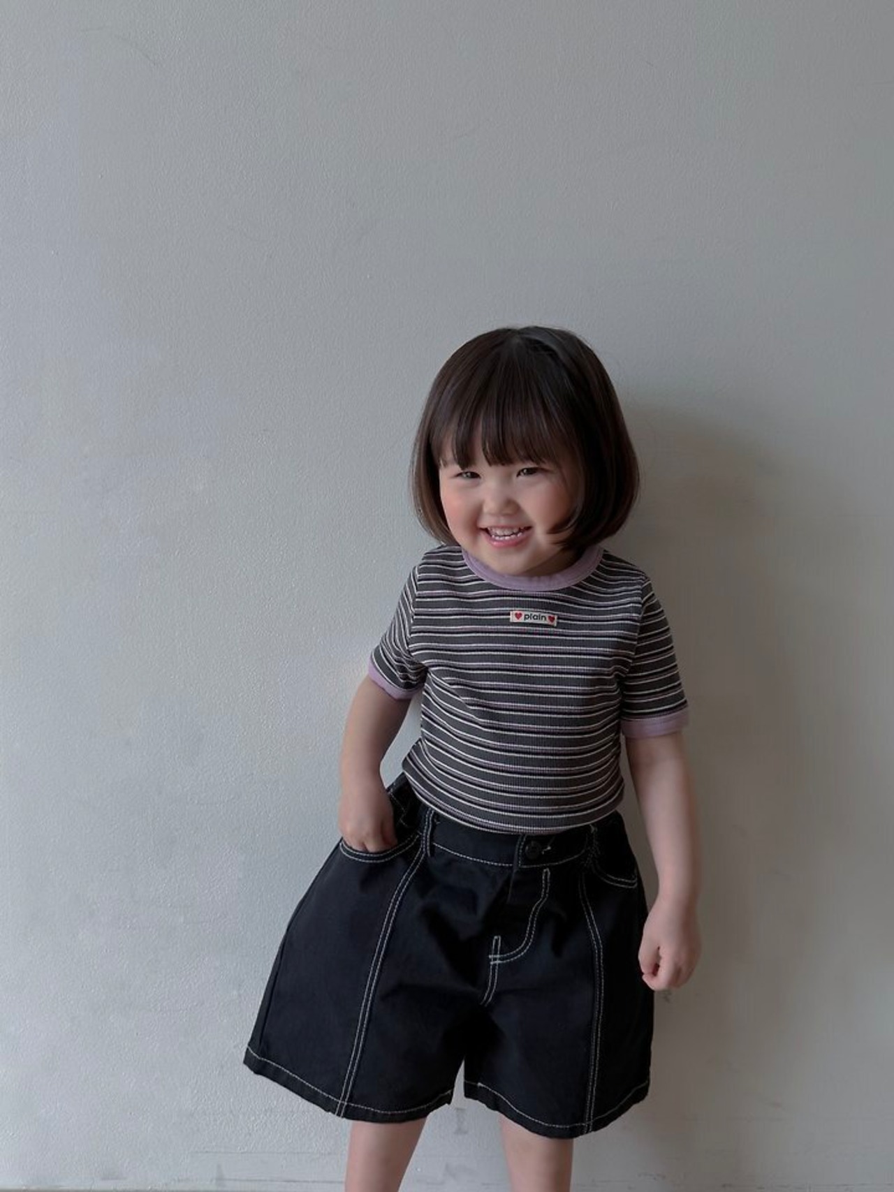 【取寄/韓国直送】Plain. 26/SM ステッチバミューダパンツ｜夏服｜韓国子供服