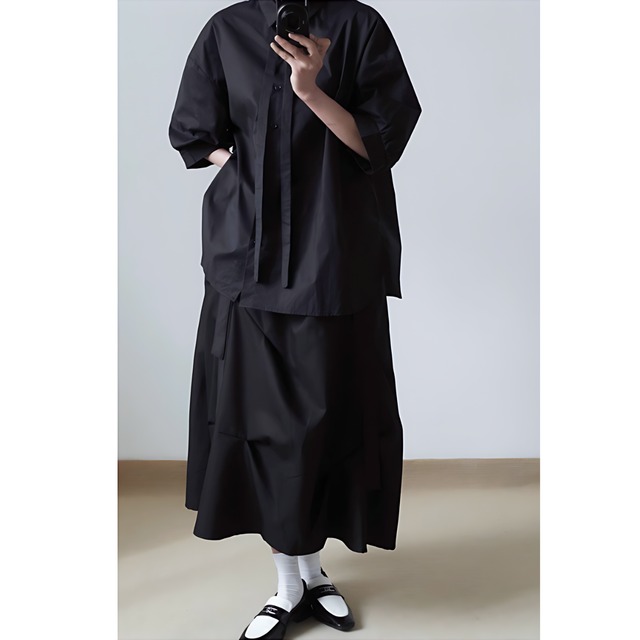 Back flower design blouse C0290