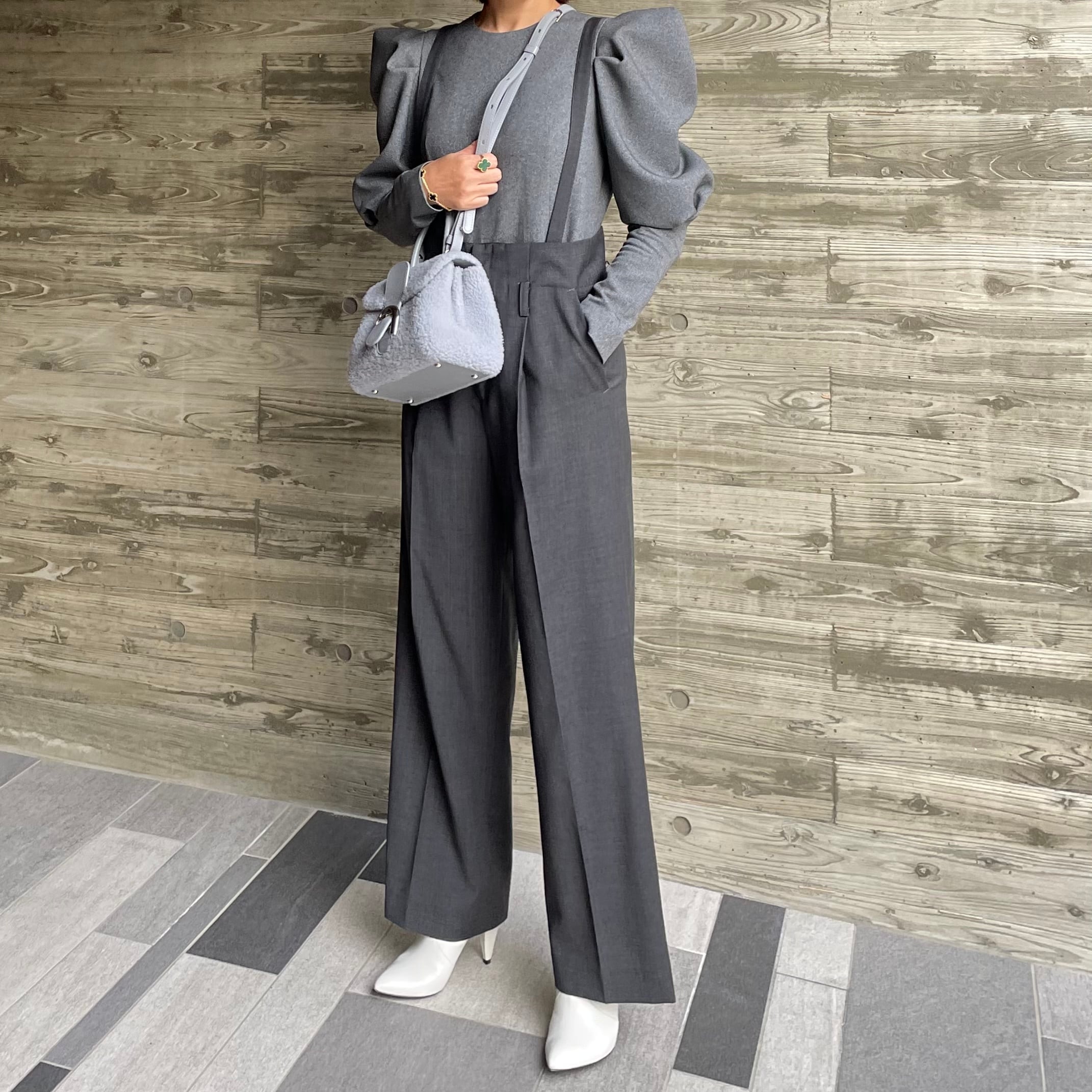 とんがりパフtops Manon グレー | Cygne 