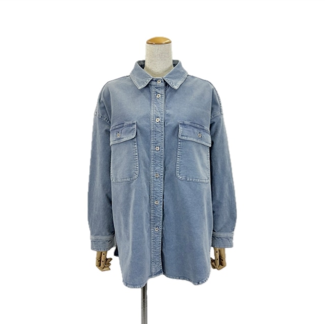 ベロアタッチデニムライクシャツ25605-711 ベロアタッチデニムライクシャツ25605-711}