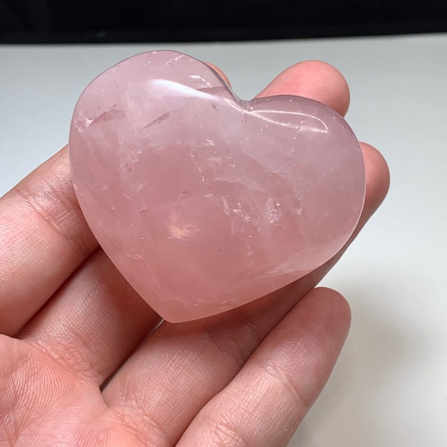 2個セット♪可愛いピンク色☆ローズクォーツ ハートインテリア