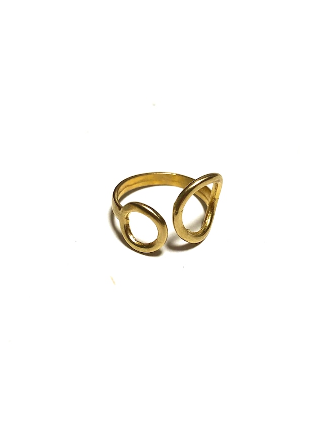 【TAMARI】Raw brass square ring