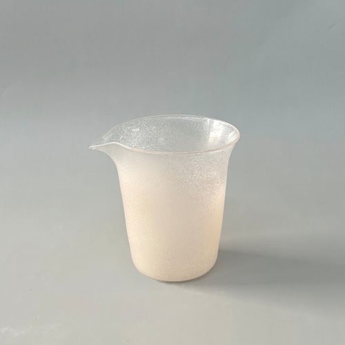 FUKU glassworks　相馬 佳織　うたかた 片口　ピンクベージュ