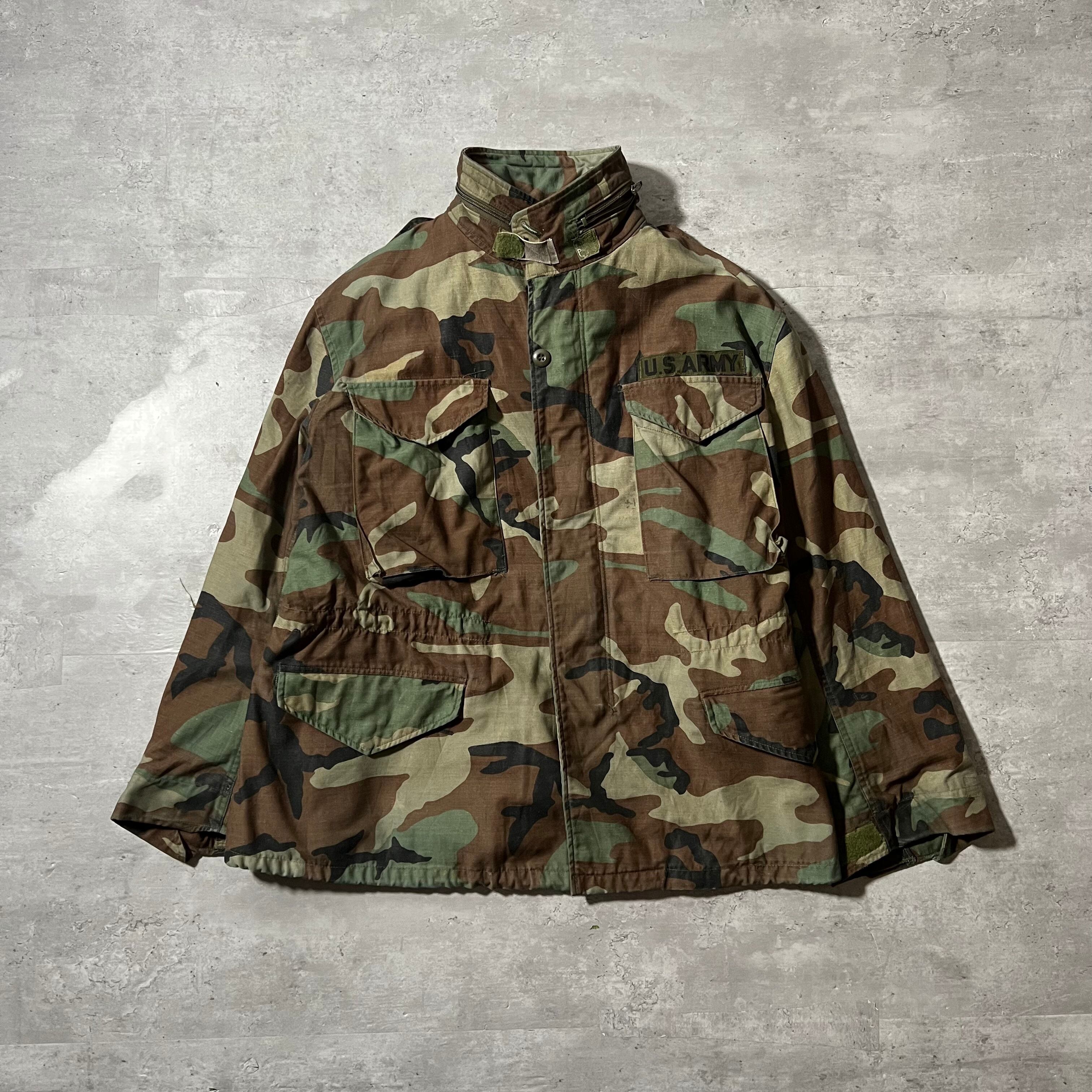 87年会計 “US ARMY M-65” midium-short woodland camo field jacket ...