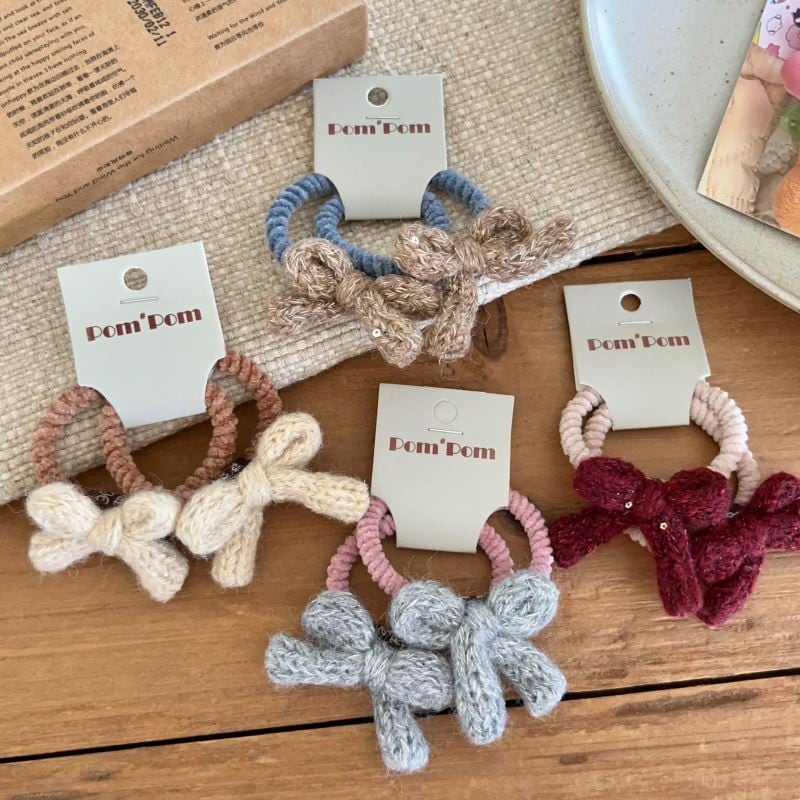 ニットリボンヘアゴム