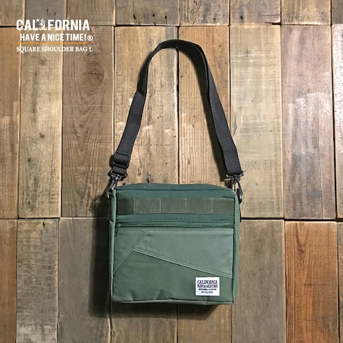 《CALIFORNIA HAVE A NICE TIME！》カリフォルニアハブアナイスタイム SQUARE SHOULDER L (MHB-002) ショルダーバッグ メンズ レディース ミリタリー ブランド