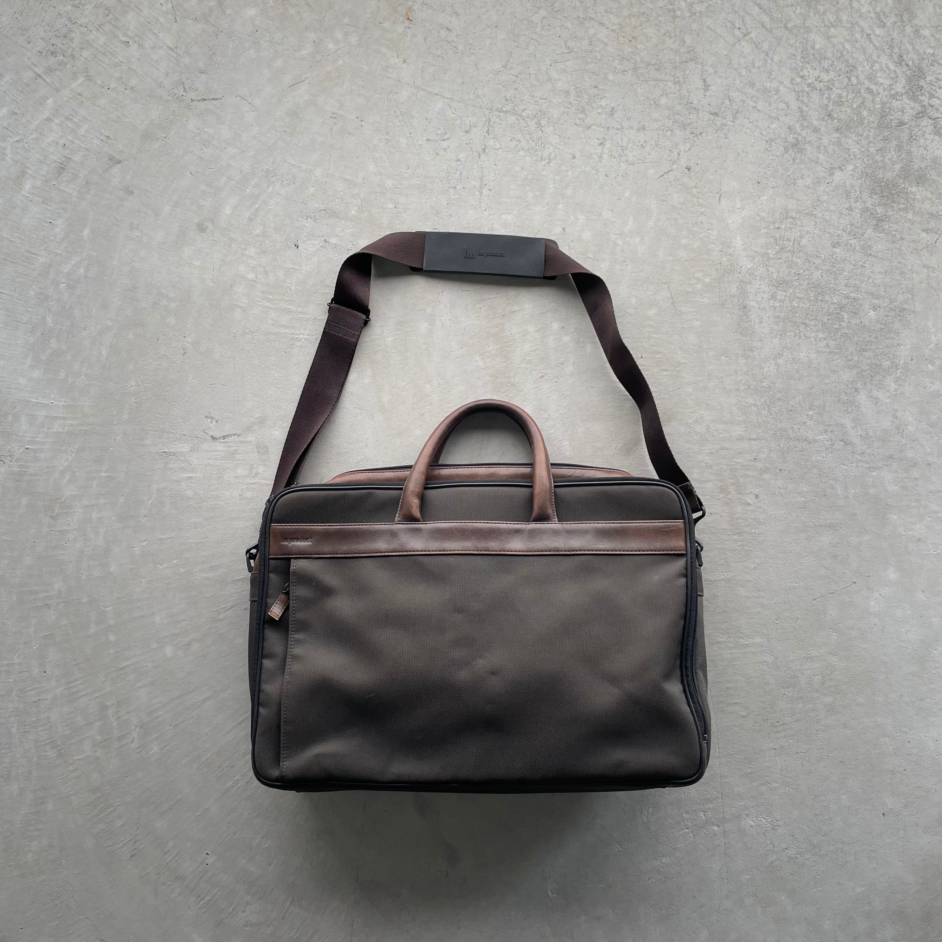 ISSEY MIYAKE / 90s leather nylon 2way briefcase イッセイミヤケ