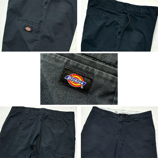 1点物◇Dickiesディッキーズ黒870ポケット付ワークパンツ古着メンズ34