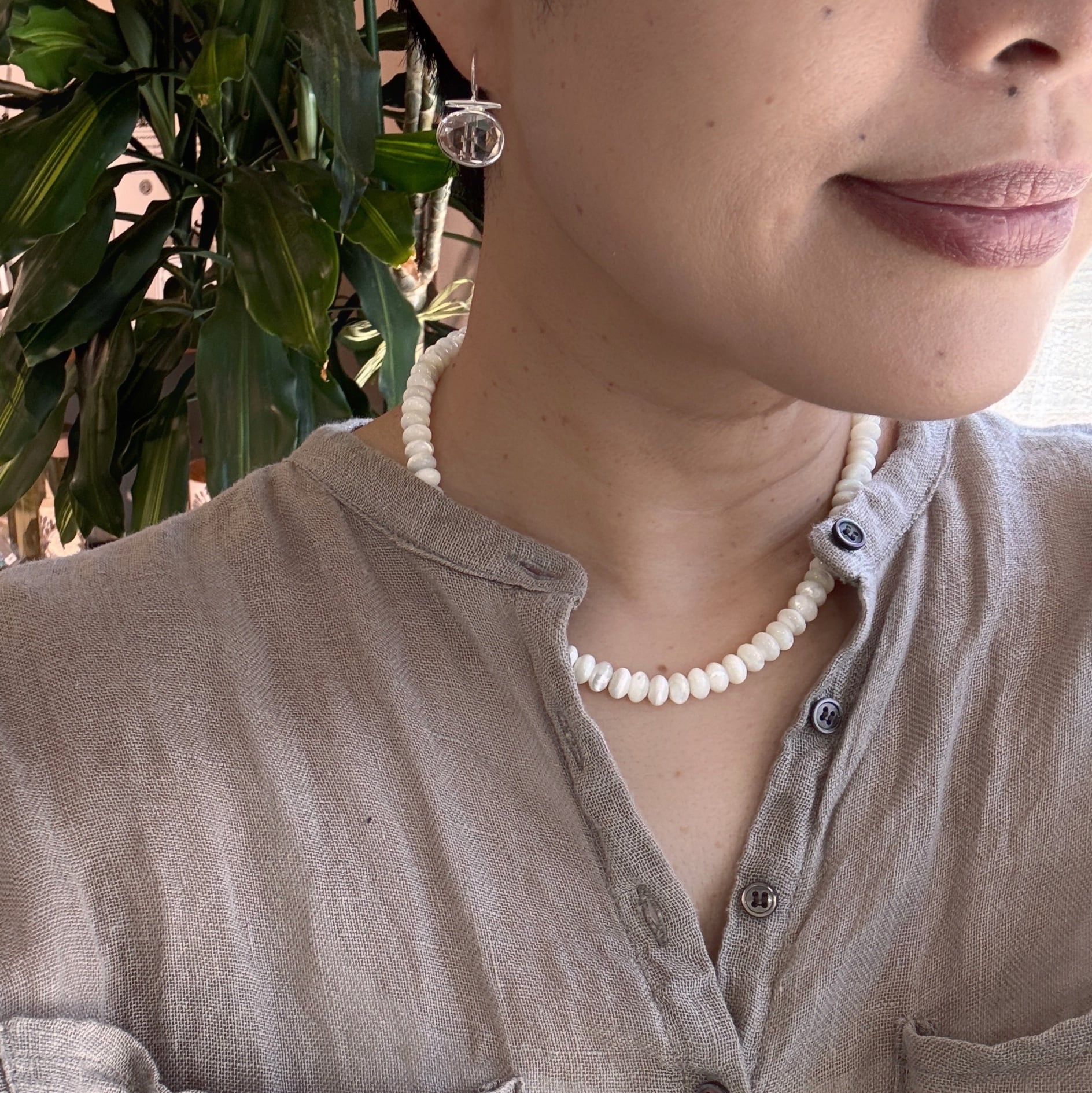 大人気 横オーバル クリスタル フックピアス Silver | 【公式通販
