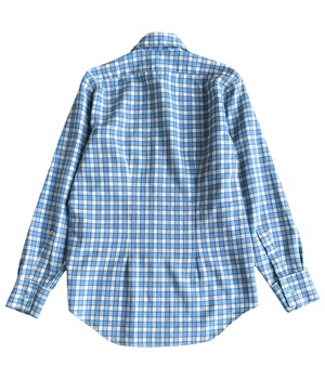 Vintage 70s check shirt -blue-