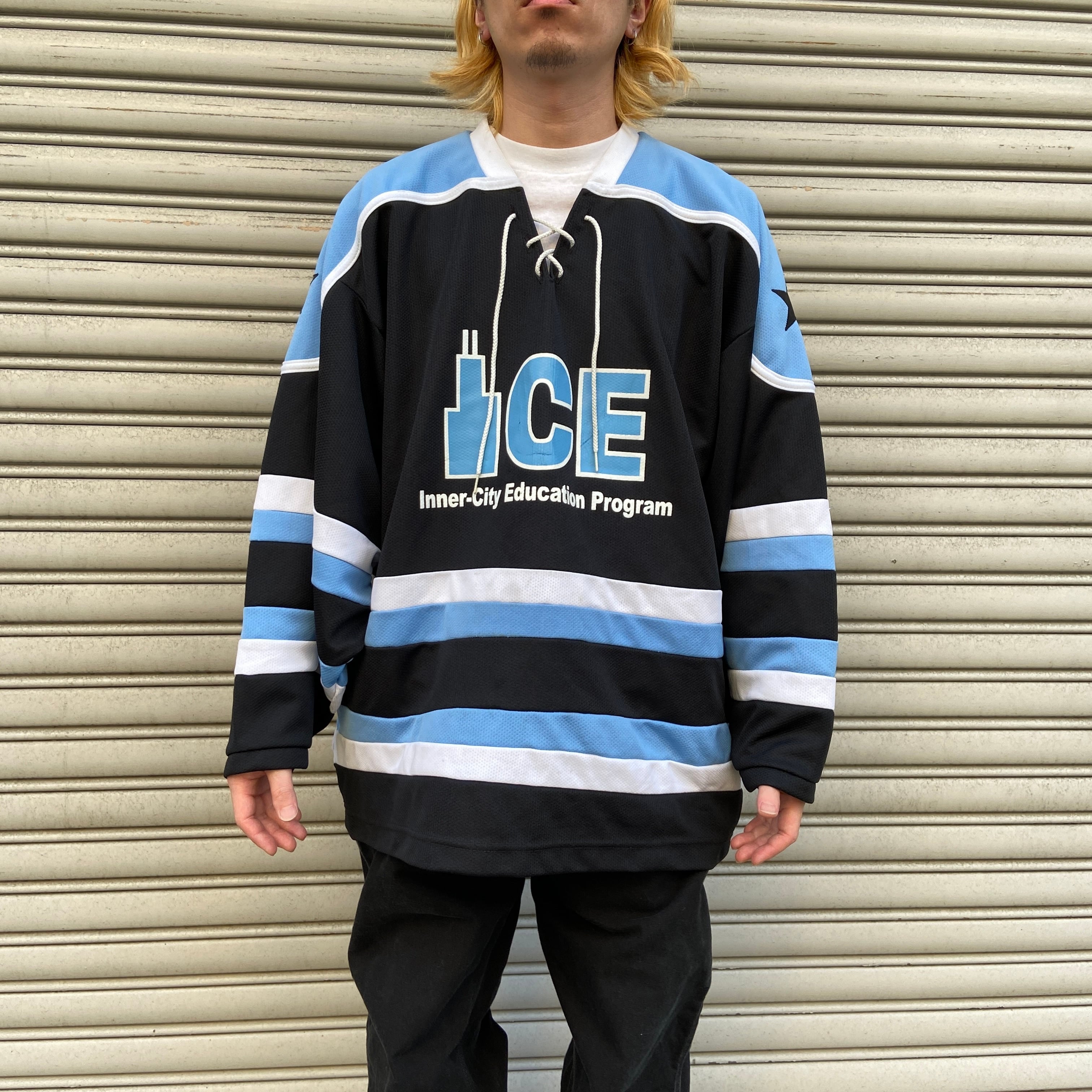 K1 SPORTSWEAR ICEホッケーTシャツ ゲームシャツ ブラック XL ...