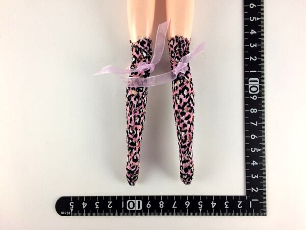 ドールアクセサリ 1/6 女性用 靴下 ストッキング 桃豹柄 BS268 - 画像2