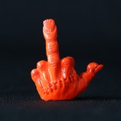 FXXK! HANDSIGN VALVE CAP /オレンジ