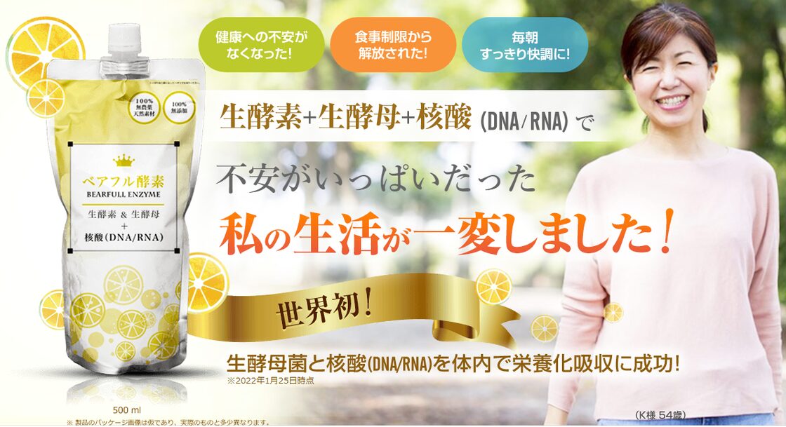 ベアフル酵素ドリンク 500ml 酵母 核酸 DNA RNA 乳酸菌 バイオ