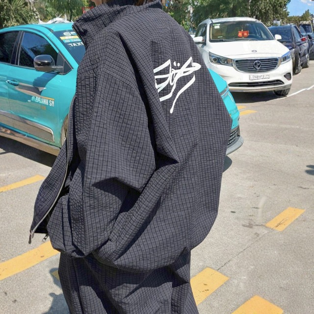 Y-4802　2026新作♡aosバックロゴウインドブレーカー　ブラック　0120